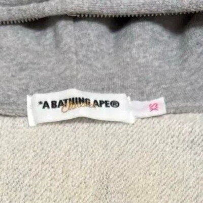 A Bathing Ape BAPE x Nintendo Mario Full Zip Hoodie Size M Gray