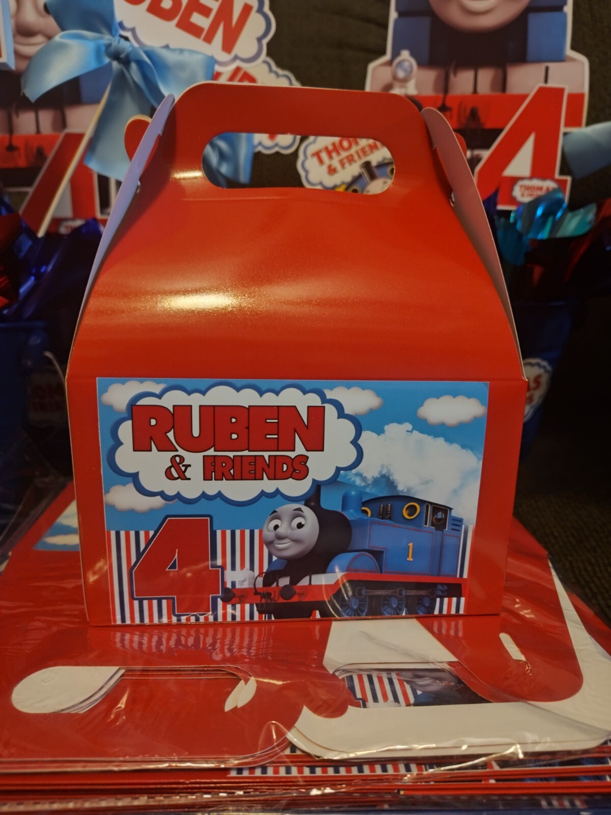 12 THOMAS THE TRAIN party favor treat box personalized Set of 12 ...