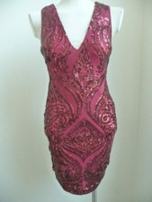 Windsor Burgundy Red Sequin Dress 