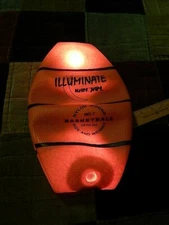 Illuminate Kan Jam ~ Nylon Wound No. 7 ~ Lighted Basketball ~ Night Game HTF Ltd