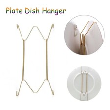 Wall Display Plate Hanger W Type Dish Spring Holder Invisible Hook Home Decors
