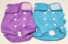 Wegreeco Dog Diapers MEDIUM Washable Reusable Puppy 2pk