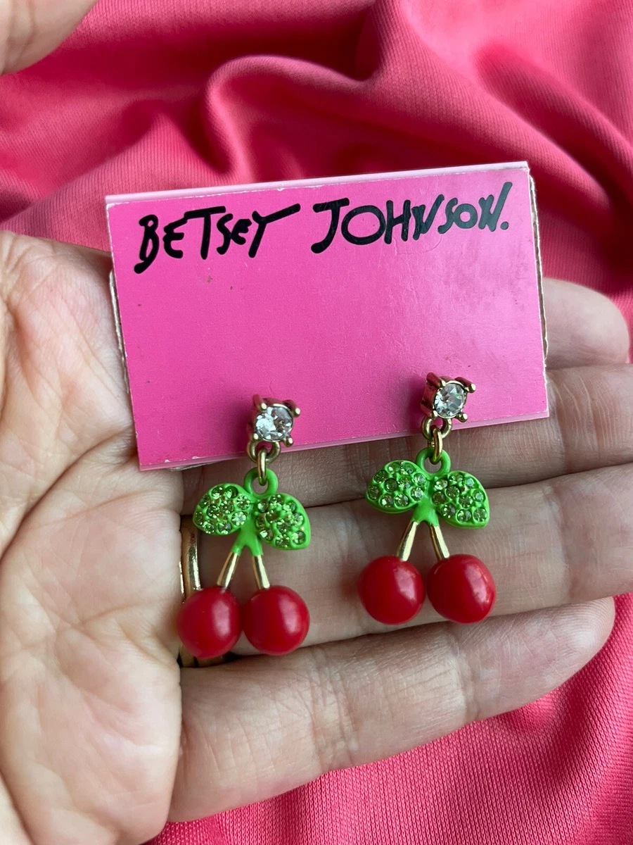 Betsey johnson cheap cherry earrings