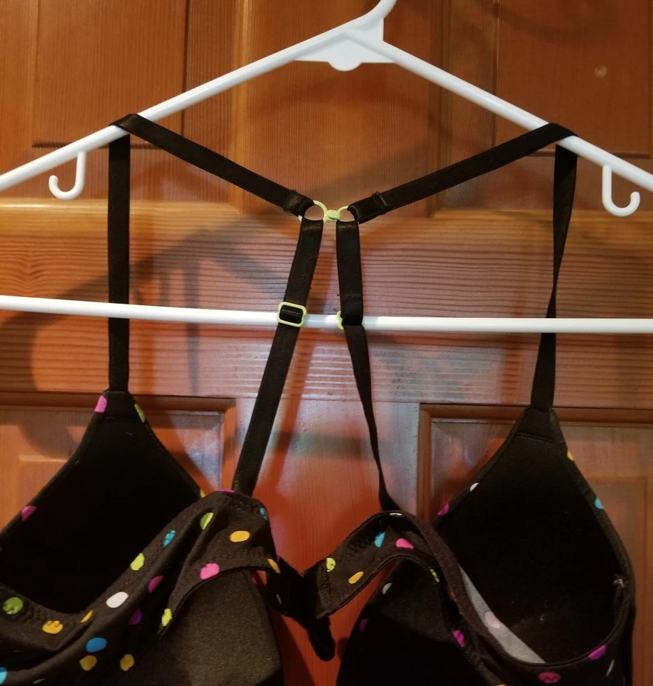 Sujetador con aros push up de lunares Jennifer Moore 36B negro, rosa, azul, amarillo Foto 4 de 4