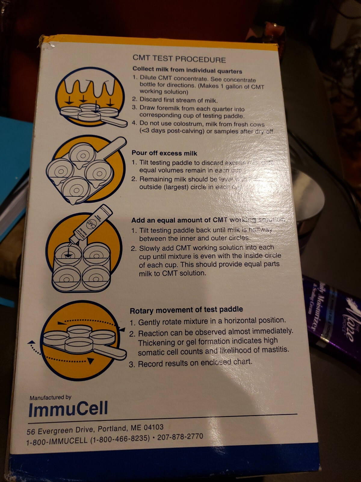 CMT Mastitis Test Kit Liquid Paddle Bottle Dairy Starter Kit Cattle