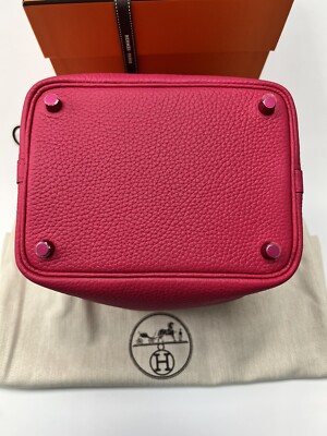 NEW Hermes Monochrome Picotin 18 Rose Mexico Clemence Pink