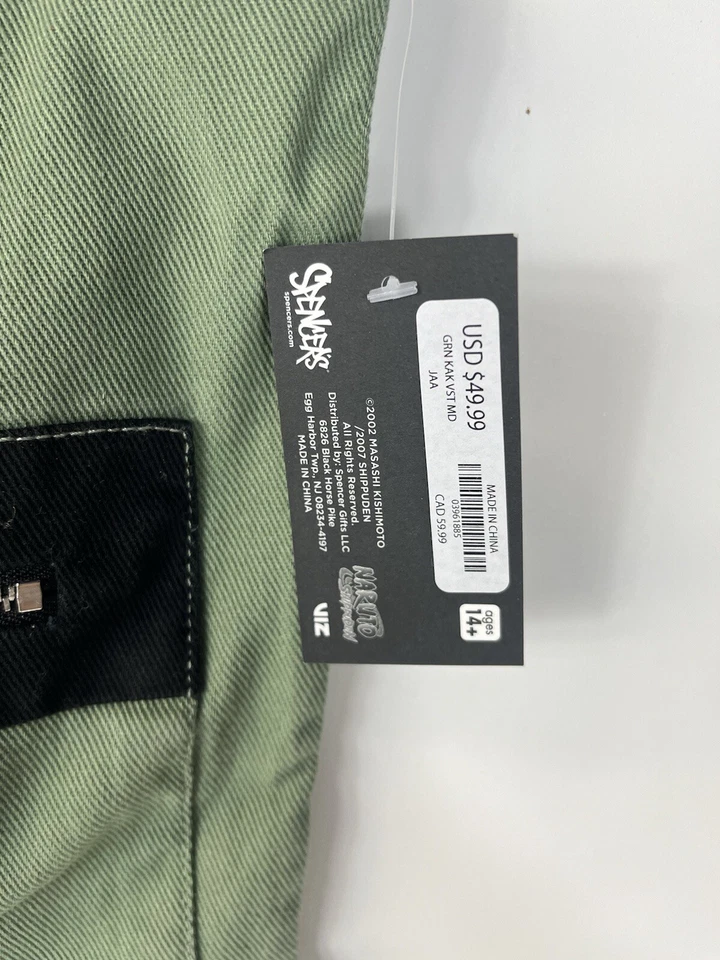 Винтажный 2002 Spencer's Naruto Shippuden Kakashi Hatake куртка аниме косплей Sz M - Изображение 2 из 4