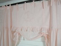 Raff Gardine Crystal Ny Lachs Rosa 140X90 Spitze Bestickt Lillabelle Landhaus
