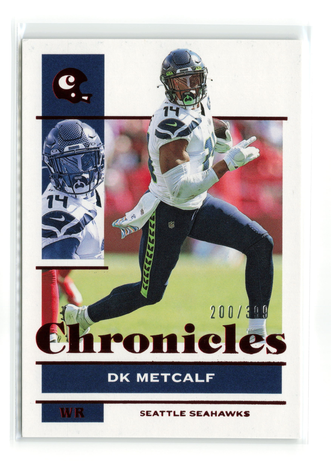 DK METCALF #84 /399 2021 PANINI CHRONICLES SEAHAWKS RED