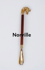 Antique Shoe Horn Solid Brass Horse Handle Vintage Style Handmade Replica Gift