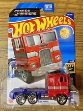 2025 Hot Wheels Transformers Optimus Prime 104/250 Screen Time 6/10 New HTF
