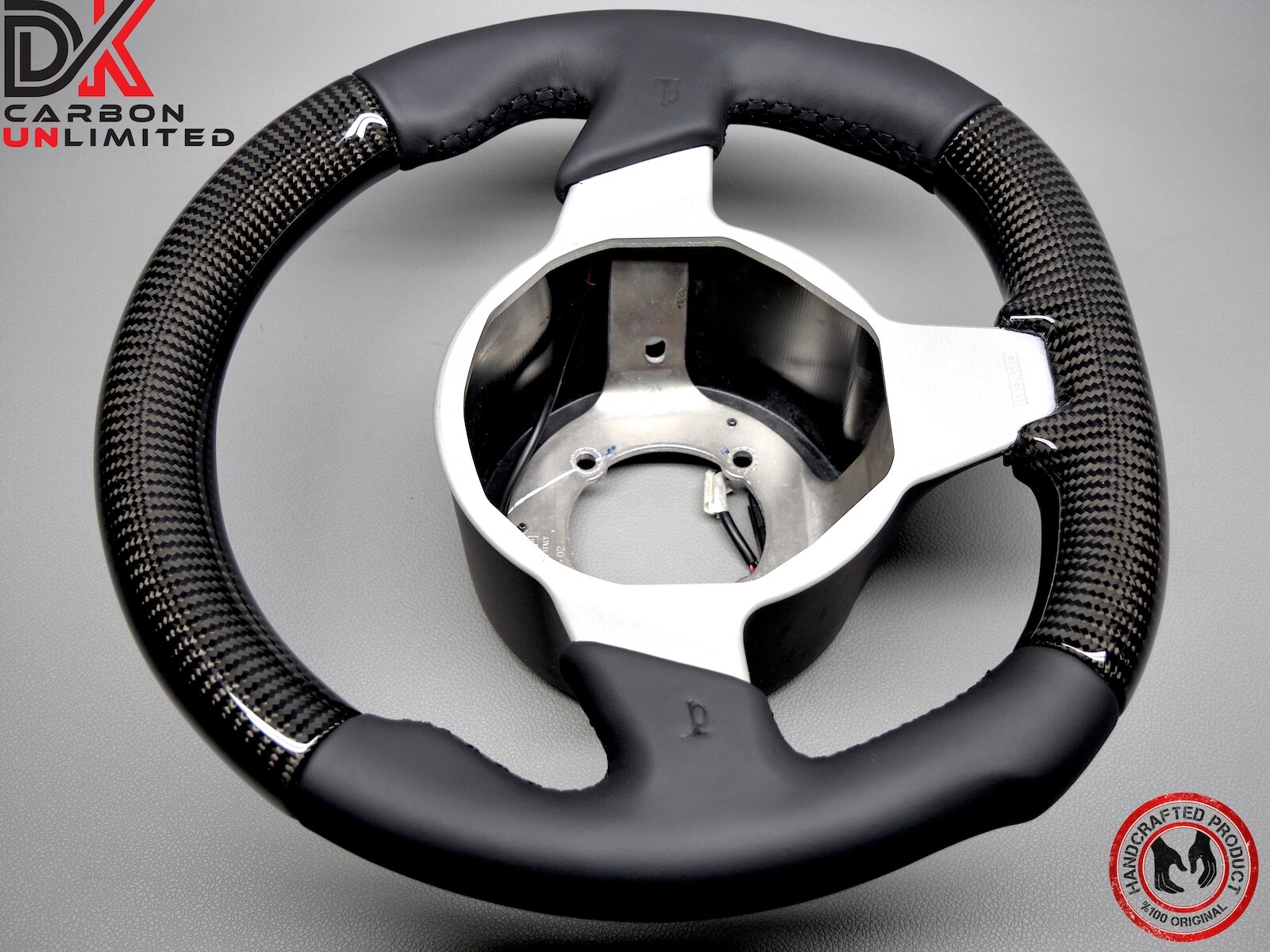 Lotus Series 3 Exige Elise Black Stitch No Ring Napa Carbon Steering Wheel v2
