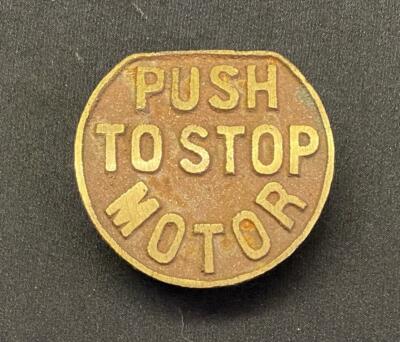 MESSING NOT PUSH TO STOP MOTOR ENGINE BUS LKW MARINE