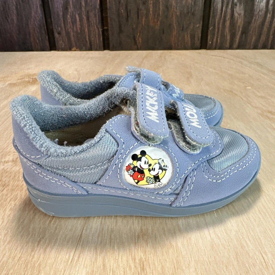 Винтажные детские туфли Mickey Mouse синие Minnie 70-е 80-е 6c обувь Heart Friends - Изображение 2 из 4