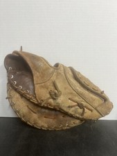 SEARS 1682 Baseball Mitt Glove Master Ball Web Brown Vintage