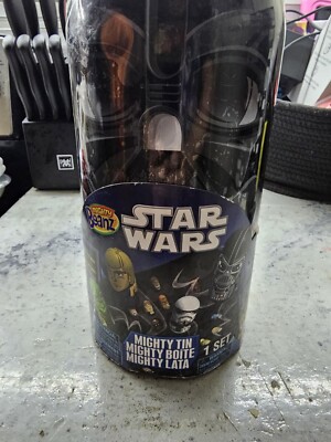 NEW Sealed Star Wars Mighty Beanz Tin w/2 Beanz, Holds 40 Beanz Darth Vader