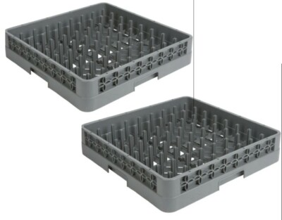#ad 2 Pack Commercial Tray Dish Washing Rack Dishwasher Flatware Peg Cup Glass Plate $61.77