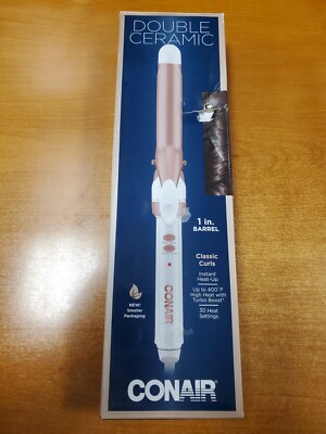 Conair Double Ceramic 1 Inch Barrel Curling Iron Rose Gold for Soft Waves  E10C