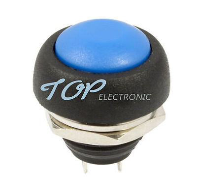 10PCS Blue 12mm Waterproof Momentary ON/OFF Push Button Mini Round ...