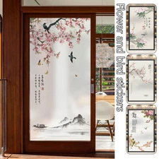Window Classicl Chinese Style Flower Birds Pattern Static Cling Stickers