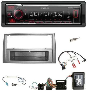 Kenwood Lenkrad Bluetooth USB DAB Autoradio für Peugeot 308 07-09 PDC silber - Bild 1 von 4
