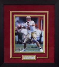 CHRIS WEINKE SIGNED FLORIDA STATE SEMINOLES 8x10 FRAMED PHOTO W/ 2000 HEISMAN
