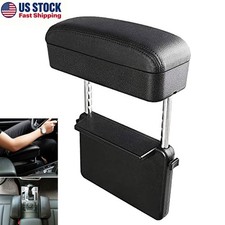 Car Armrest Storage Box Seat Gap Filler Organizer Support Elbow Arm Rest Pad Us