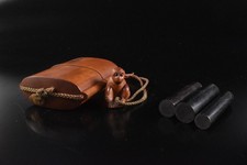 K8244 : Inro japonais en bois moulé NETSUKE Inro, objets à accrocher ceinture kimono