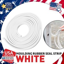 White Edge Trim U-channel Rubber Seal Edge Trim 20ft For Car Bus Pickup Truck