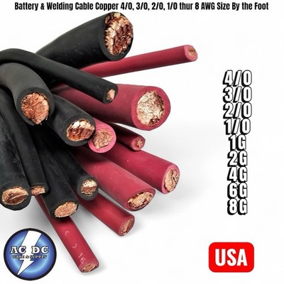 HEAVY DUTY 8/10/12 AWG Battery/Welding Cable 1m Length for Anderson