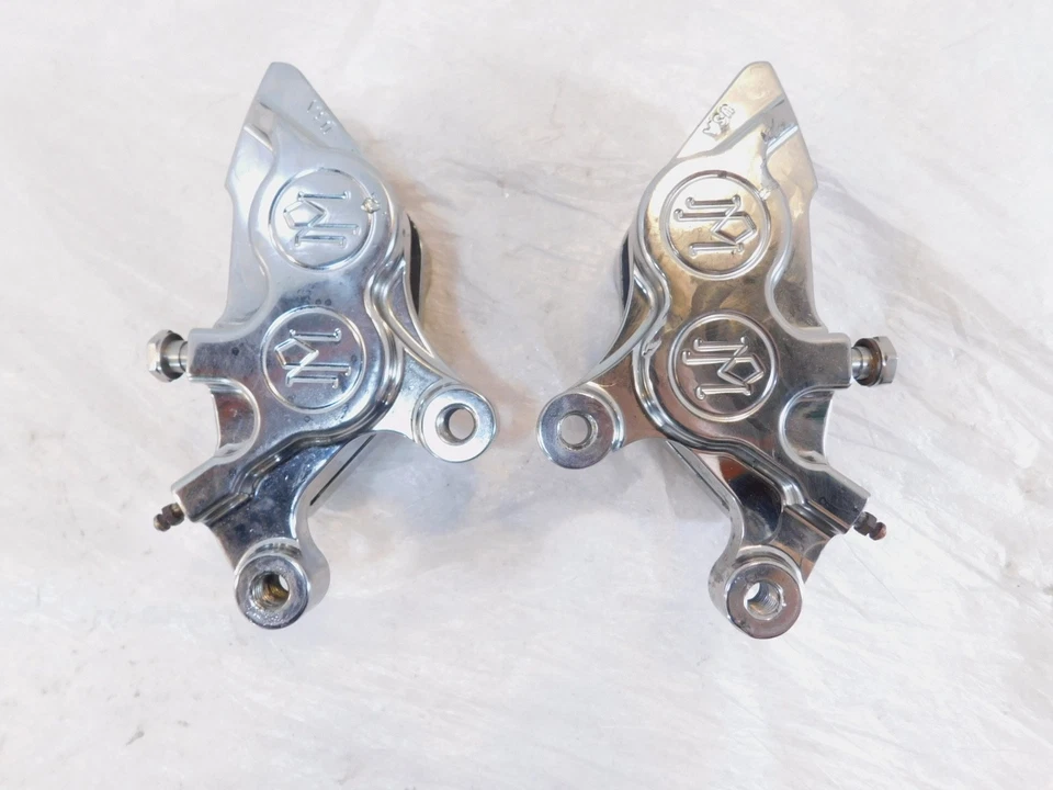 Harley Road King Electra Glide Chrome Peformance Machine Front Brake Calipers - Image 2 of 4