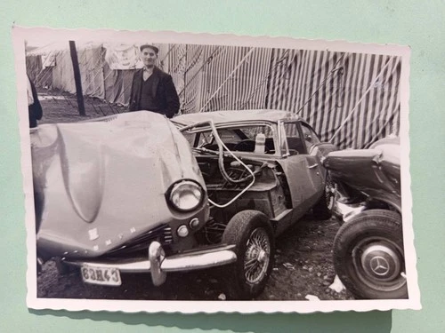 vintage photo - accidental Triumph GT6 MK car - 12.3 cm by 8.5 cm