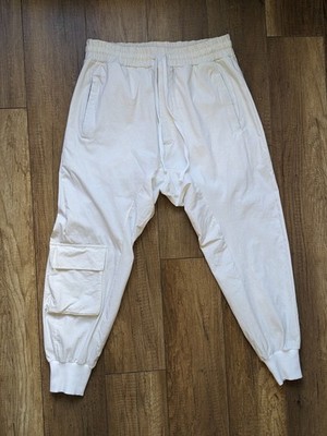 Thom/Krom white drop crotch cargo jogger size M mst213 model