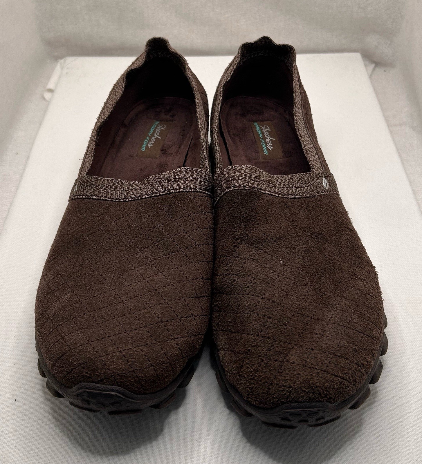 Sketchers Memory Foam Women’s Slip On Brown Cushion Soles Size 11