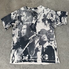 Vintage Bob Marley All Over Print Shirt 90 s Balzout Size XXL Reggae Rasta
