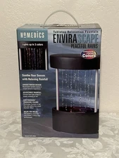 Vintage HoMedics EnviraScape Lighted Tabletop Relaxation Water Fountain