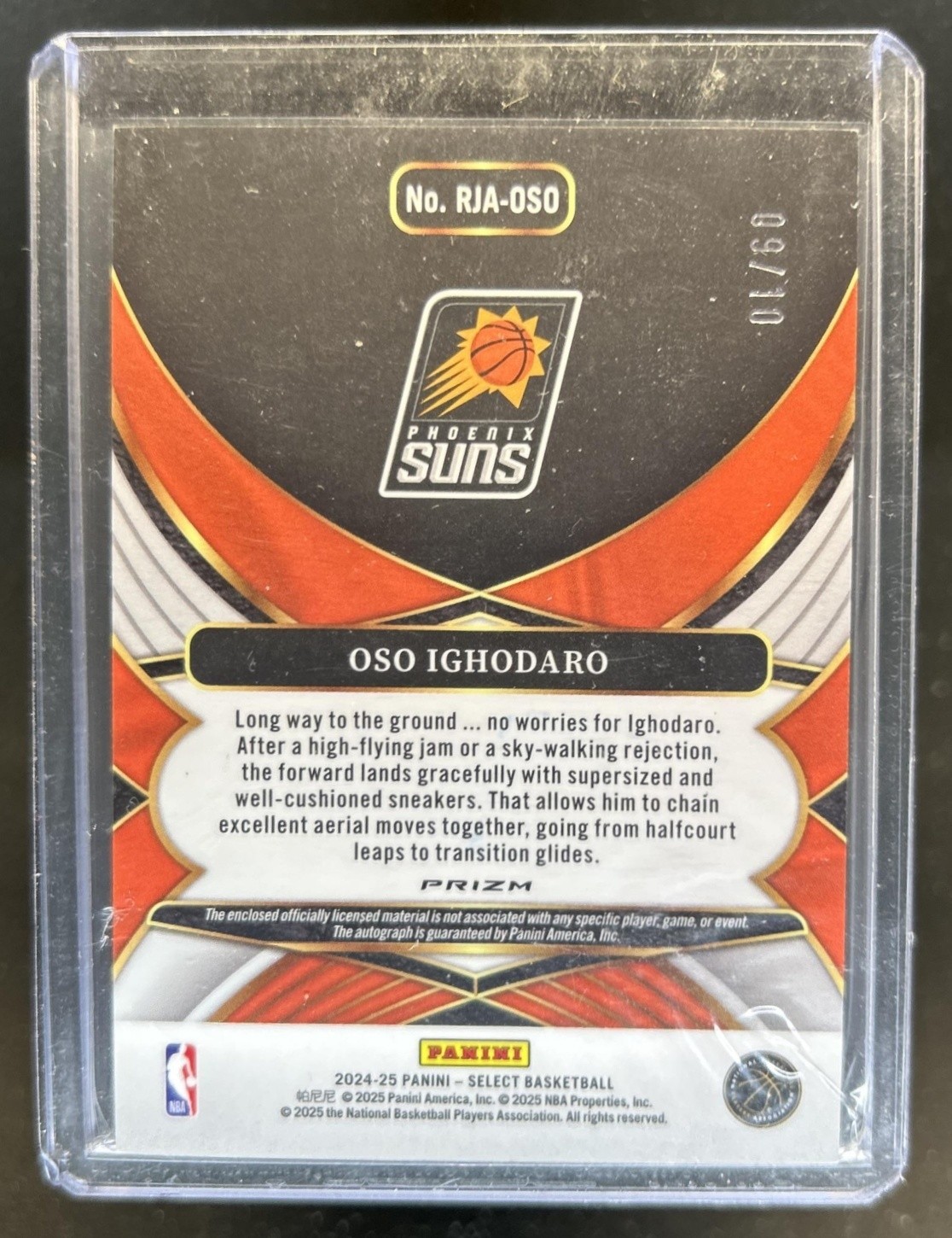 2024-25 Select Oso Ighodaro Rookie Jersey Auto RC Patch Gold Wave Prizm #/10 view 2