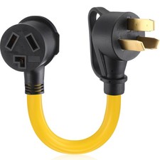 Kanayu 50Amp to 30Amp Dryer Adapter Cord Compatible with NEMA 10-50P Yellow 