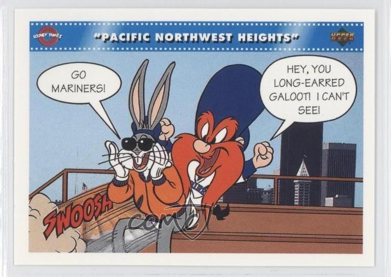 1992 Upper Deck Comic Ball 3 Ken Griffey Jr Bugs Bunny Yosemite Sam #83 HOF 0b5