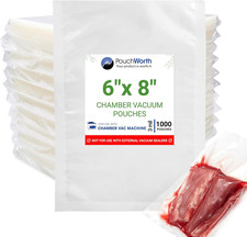1,000 Pcs Clear 6" X 8", 3 Mil Vacuum Chamber Bags Great for Food Vac Storage