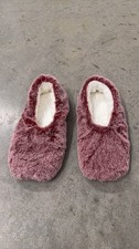 Plush Faux Fur Non-Slip House Slippers in Mauve Pink