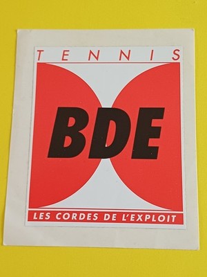 Aufkleber TENNIS BDE: LES CORDES DE L'EXPLOIT (10,5 x 8,7 cm)