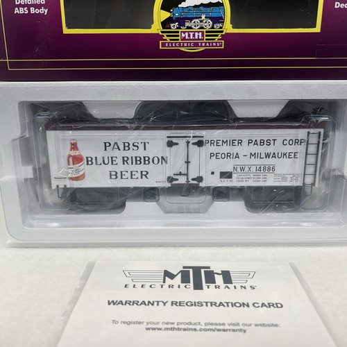 MTH Premier 20-94434 Pabst Blue Ribbon 36’ Woodsided Beer Reefer O NEW #14886 - Picture 3 of 11