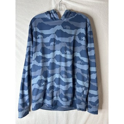 Wangle Mens Blue Mammoth Mountain Pullover Hoddie Large nice soft material!