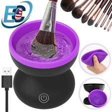 Portable Electric Makeup Brush Cleaner Machine Automatic Spinner Cleanser Tool