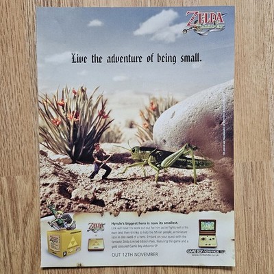 Legend of Zelda Minish Cap Nintendo GameBoy GBA Poster Style Magazin Werbung 2004