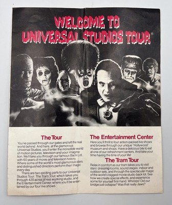 Vintage 1980 Universal Studios Tour Brochure, Map & Shows ~ Universal City, CA