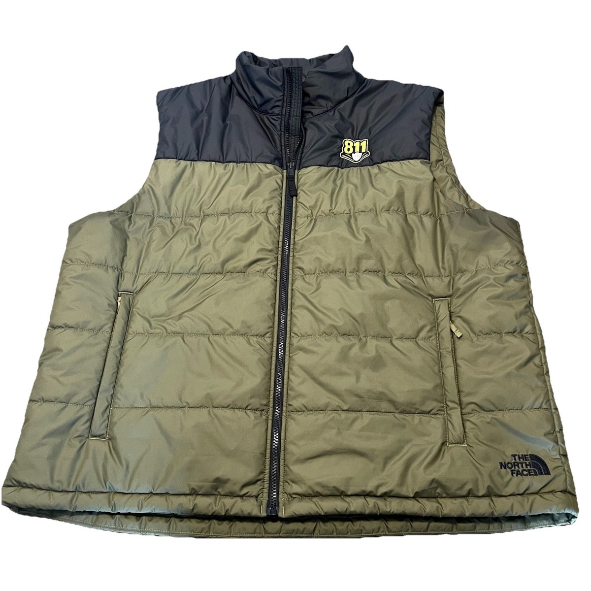 新品 THE NORTH FACE PUFFY ON EX VEST XL The North Face Vest Mens 2XL Green Insulated Quilted Puffer Zip