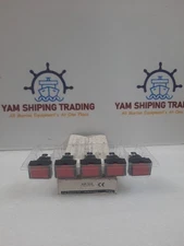 FUJI ELECTRIC AH16P-TGF RED PUSH BUTTON SWITCH - LOT OF 5 PCS