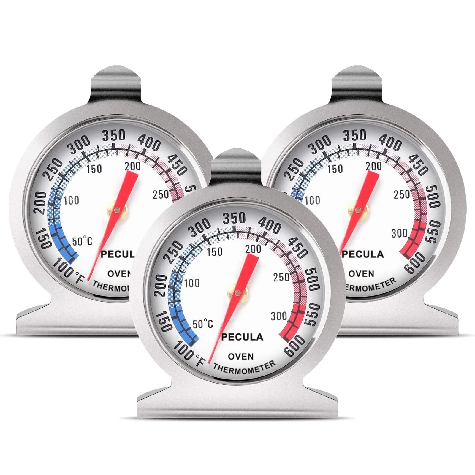 Oven Thermometer 50-300°C/100-600°F, Oven Grill Fry Chef Smoker Thermometer I...